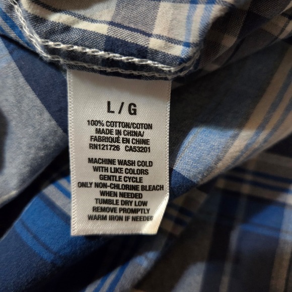 Aeropostale Button Down Shirt Men's Large Casual Plaid Long Sleeve Cotton - Picture 5 of 6